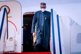 President Muhammadu Buhari, on Thursday, returned to Abuja from Paris, France, where he attended African Finance Summit.